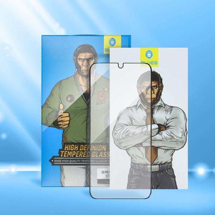 Actual product image Strong Other Blueo 5D Mr. Monkey Glass - Apple iPhone 13 Pro Max black ( HD)