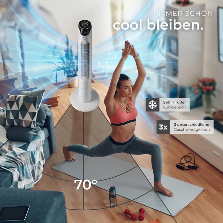 Actual product image tectake Tower fan 110cm (50 dB)