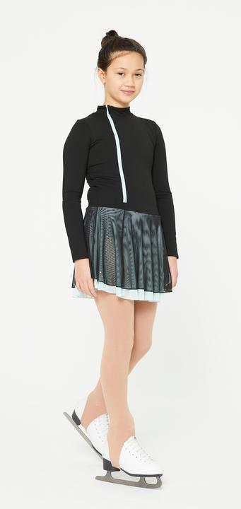 Actual product image Oxelo Figure Skating Training Leotard - Black/Mint