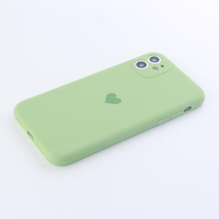 Image du produit PhoneLook Coque Silicone Mat Coeur vert clair (Apple iPhone XR)