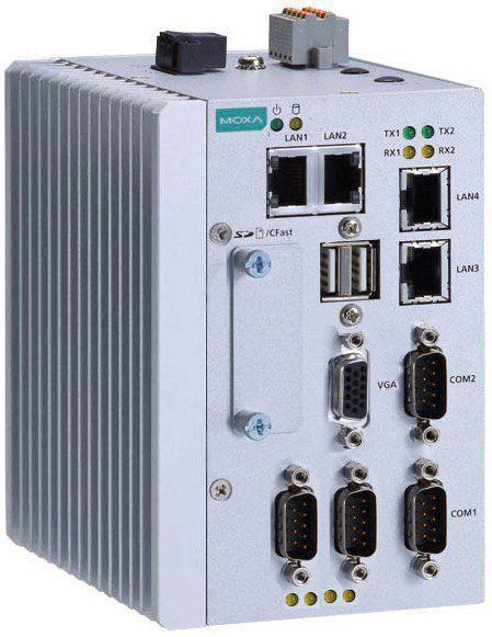 Produktbild Moxa Din-Rail x86 Fanless Computer. E3845 1.91Ghz. MC-1122-E4-TPM-T