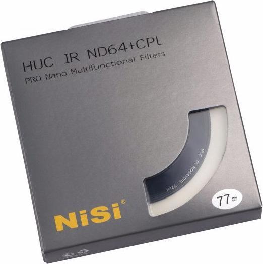 Actual product image Nisi Gray Filter Pro Nano IR ND64 + CPL 77mm (Graduated neutral density filter)