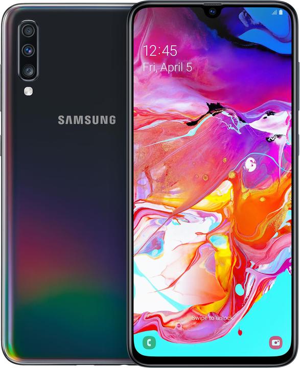 Produktbild Samsung Galaxy A70 EU (128 GB, Black, 6.70", Dual SIM, 32 Mpx, 4G)