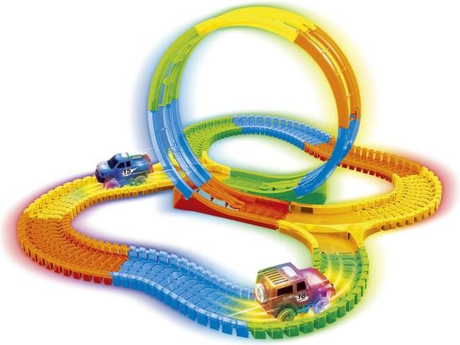 Produktbild Besttoy Rennbahn zum Zusammenstecken - Glow in the dark