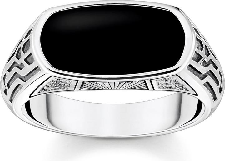 Thomas Sabo Ring mit Schwarzem Onyx Silber