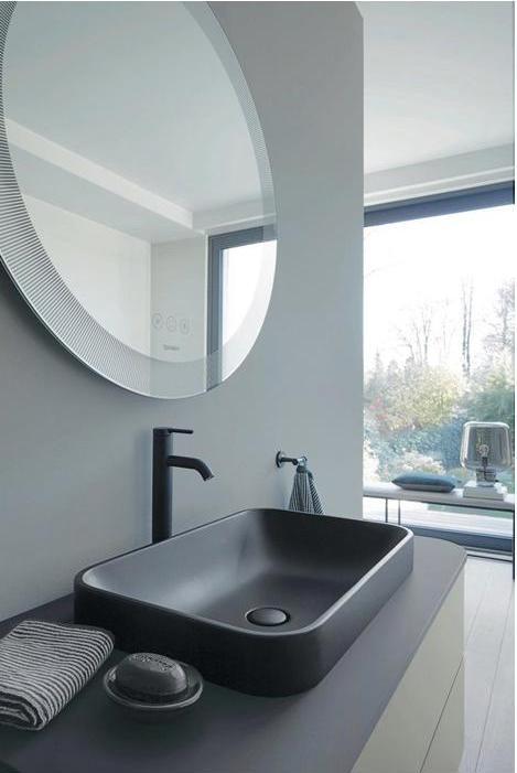 Actual product image Duravit Single lever basin mixer C.1 L with pop-up waste black matt