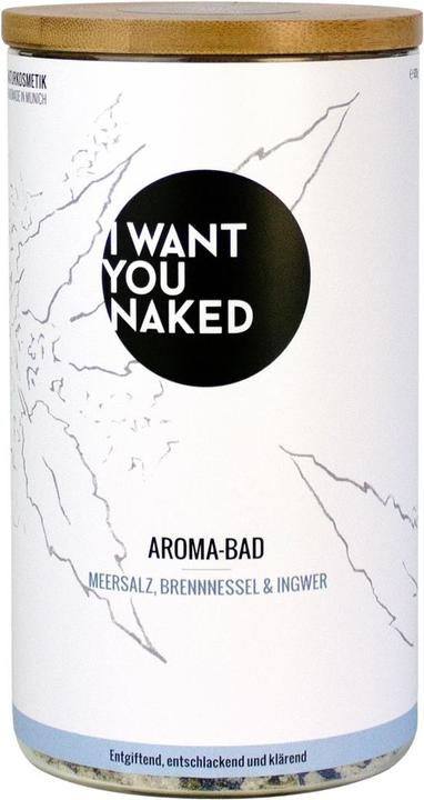 Produktbild I want you naked Aroma-Bad MEERSALZ, BRENNESSEL & INGWER - Original & Refill (Badeperlen)