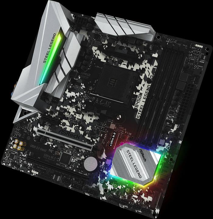 Image du produit AsRock B450M Steel Legend (AM4, AMD B450, mATX)