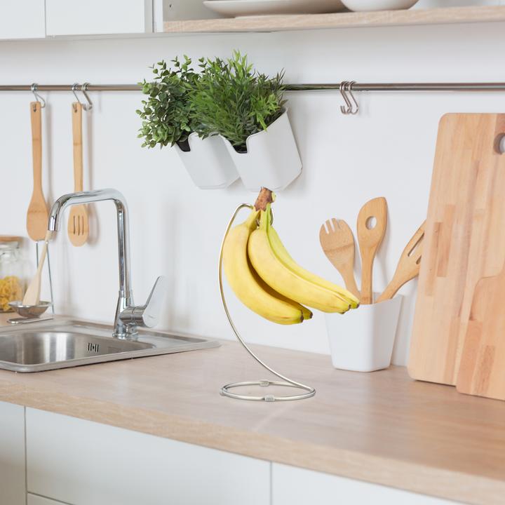 Actual product image Relaxdays Banana Hanger, Round Support Stand (17.5 x 16.5 x 33 cm)