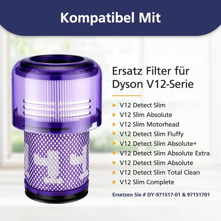 Image du produit Plutoos Filtre de rechange pour Dyson V12 Detect Slim Absolute/Total Clean/Extra/Fluf