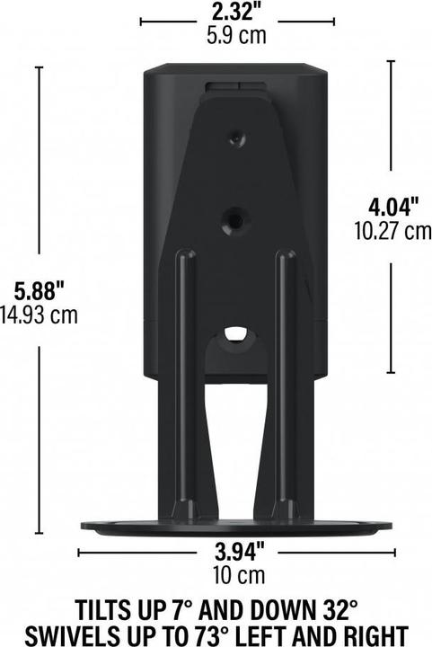 Image du produit Sanus WSWME11-B2 (1 pièce, Installation murale, Rotatif, Inclinable)