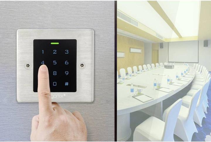 Immagine prodotto Sygonix SY-6121664 Tastiera a codice con RFID da incasso, da superficie 12 V/DC, 18 V/DC I (Combinazione numerica elettronica, Scheda chiave)