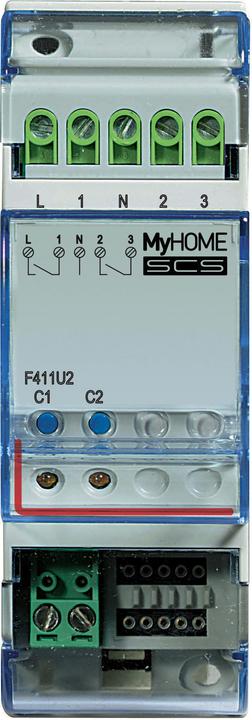 Image du produit Bticino SCS Reg Actionneur 2 N.O. F411U2 10A F411U2 (Actionneur de commutation)