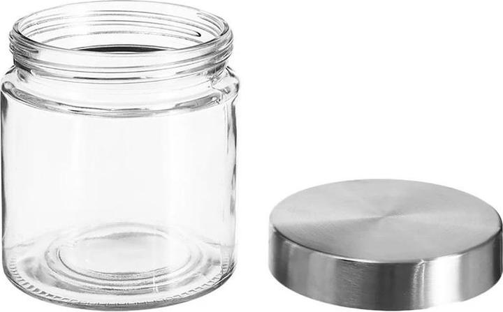 Produktbild 5Five 750ml VORRATSGLAS mit DECKEL Vorratsbehälter Aufbewahrungsglas transparentes Glas + Edelstahl (0.75 l)