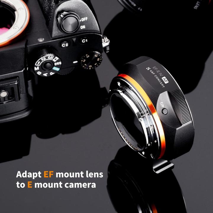 Actual product image K&F Concept Electronic Autofocus Camera Lens Adapter Ring for Canon EF/EF-S Lens to Sony E-mount