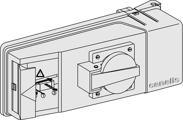 Image du produit Schneider Electric SE KBC16DCP2 Adaptateur de sortie, 16A, prise de courant, Schuko L+N+PE