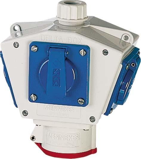Immagine prodotto Mennekes MEN 92658 Combinazione di prese Delta-Box (4 x, CEE, CEE 7/3)