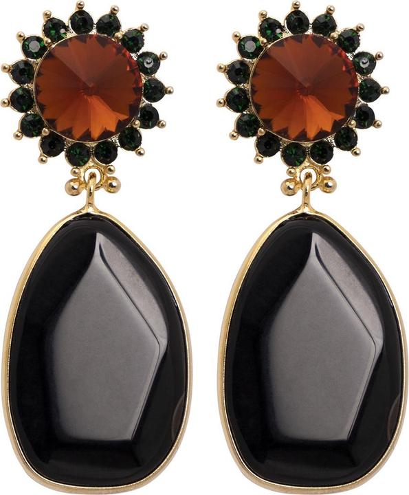 Image du produit Uzurii Black Monroe Boucles d'oreilles Nature Agate (Argent massif de 925)