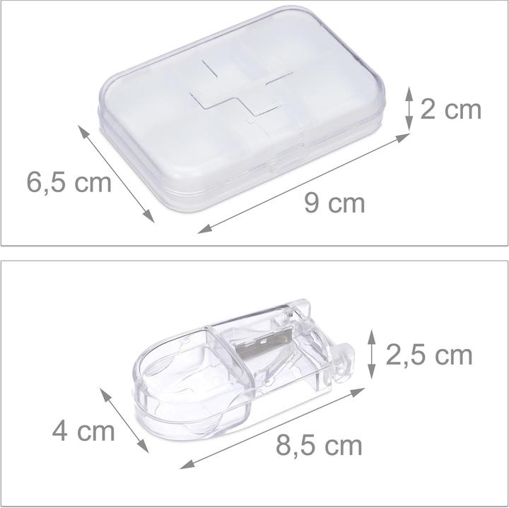 Image du produit Relaxdays Boîte coupe-comprimé