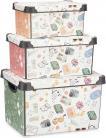 Image du produit Kipit Jeu de 3 boîtes en plastique souvenirs (10 l)