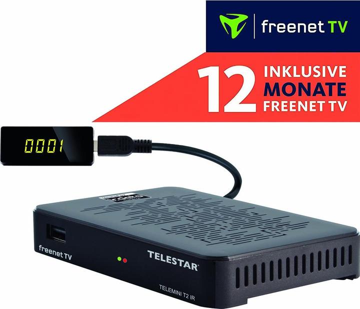 Immagine prodotto Telestar Telemini T2 IR incl. 3 mesi di freenet TV (DVB-T2, DVB-C)