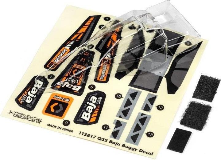 Actual product image HPI Q32 Body Set Baja Spoiler (unpainted)