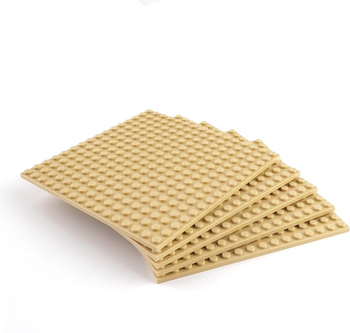 Image du produit LEGO 16x16 Building Plates Beige Plates - Buildable on Both Sides - Tan 91405 Quantité 4x (91405, LEGO Accessoires)