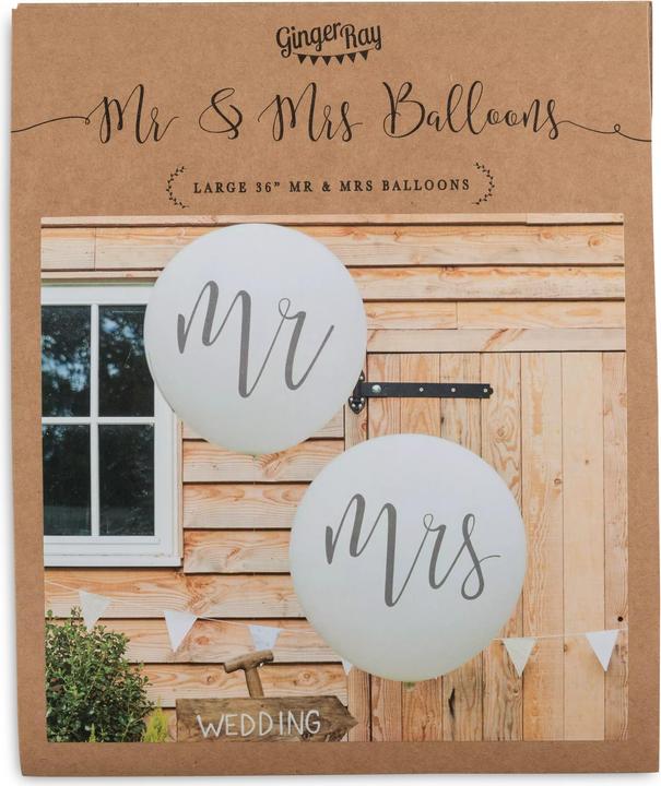 Produktbild Ginger Ray Grosse Ballon MR&MRS (2 x)