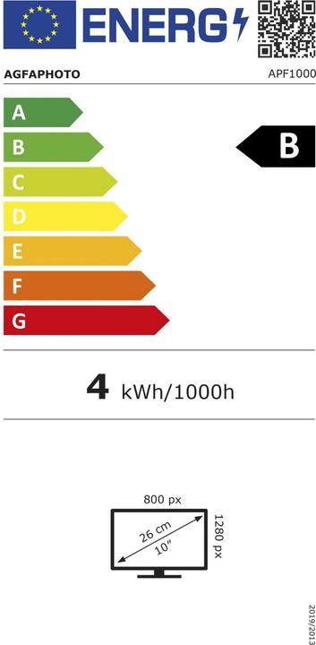 Energie-Label AGFAPHOTO APF1000 (10", 1280 x 800 Pixel)