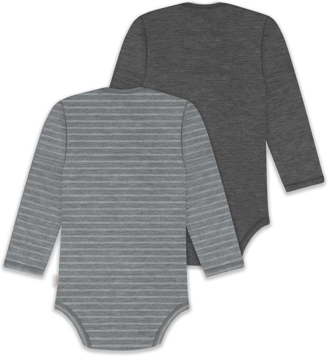 Actual product image Normani 2-pack baby merino bodysuit long sleeve "Auckland" - 9381 (62)