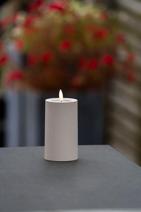 Produktbild LED Kunststoffkerze weiss 1873-100 Aussen 1873-100 6h Timer D7 H12,5cm 2xAA (1 x)