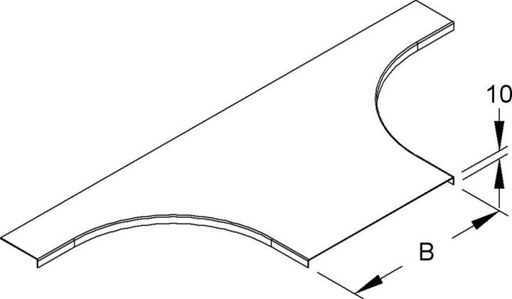 Image du produit Niedax NIE RTAD 500 Couvercle pour montage en T, largeur 504 mm galvanisé à chaud