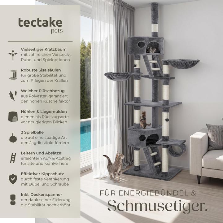 Immagine prodotto tectake Hansi (260 cm, Grigio, Bianco)