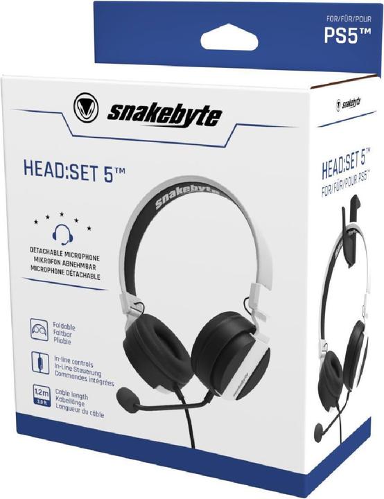 Actual product image EPE Snakebyte HEAD:SET 5 (PS5) Headphones Headband Black (Cable)