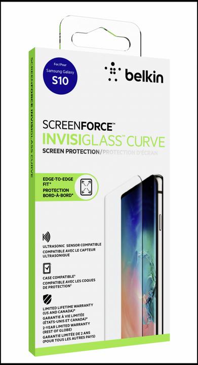Immagine prodotto Belkin Screen Force Displaysch. Samsung Galaxy S10 (1 Pezzo/i, Samsung Galaxy S10)