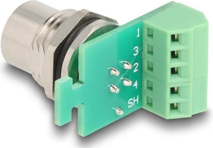 Produktbild Delock M12 Übergabemodul Adapter 8 Pin A-kodiert Buchse zu 9