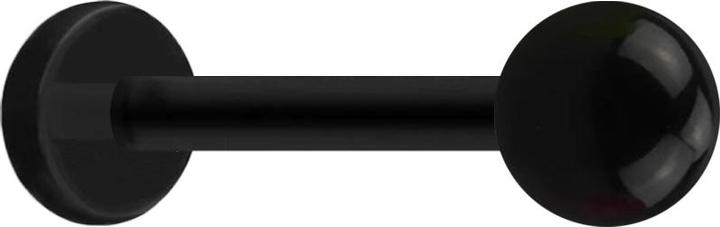 Star Piercing Micro Labret schwarz mit Kugel schwarz (ohne Messing, Acryl)