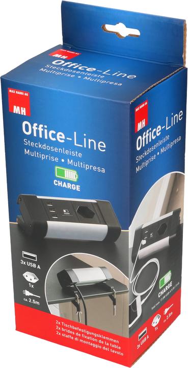 Image du produit Max Hauri Office Line (4 x, Type 13, USB-A, 2.50 m)
