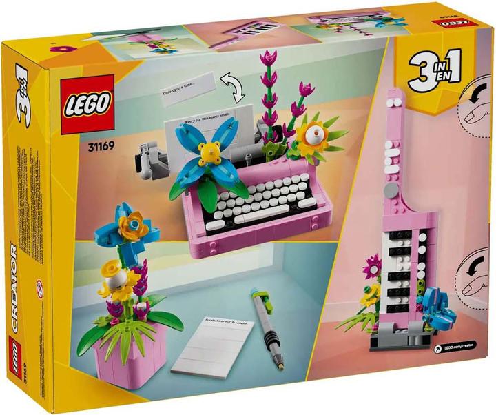 Actual product image LEGO Schreibmaschine mit Blumen (31169, LEGO Creator 3-in-1)