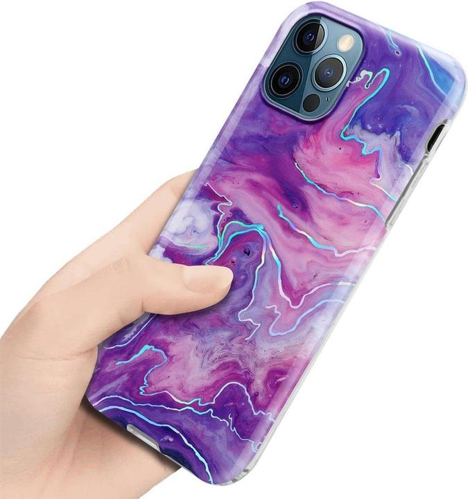 Image du produit Cadorabo Couverture IMD TPU Marbre coloré (Apple iPhone 12 Pro Max)