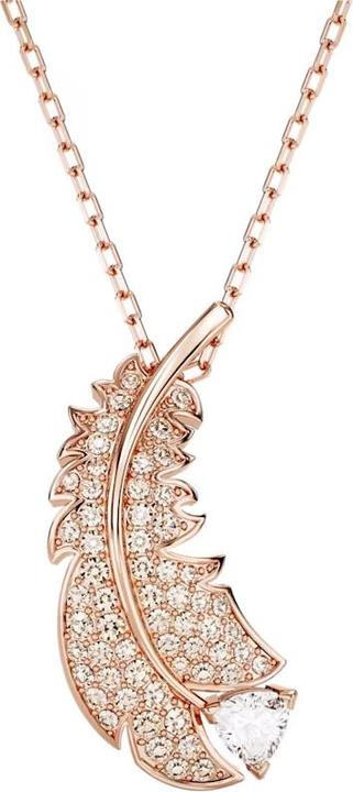 Image du produit Swarovski Nice Collier Plume Blanc Or rose (Métal Swarovski, 38 - 43 cm)