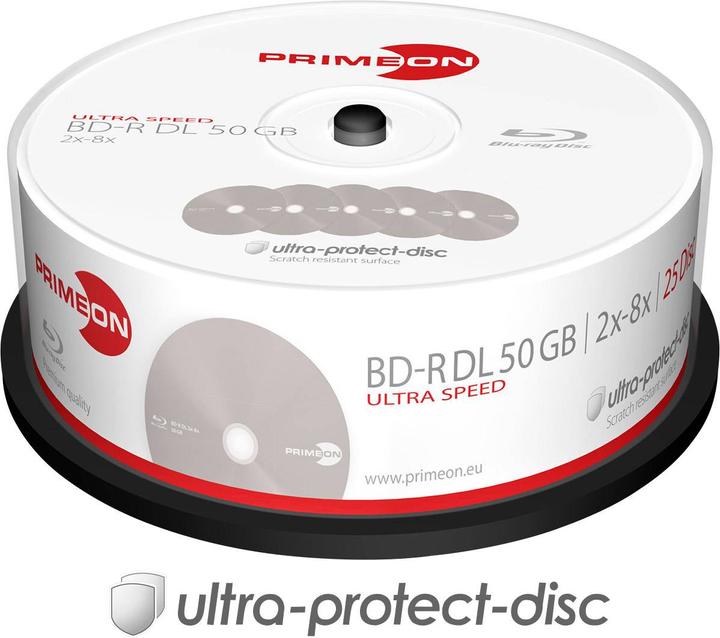 Image du produit Primeon BD-R DL 50 GO (25 x)