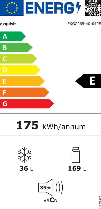 Energie-Label Exquisit EKGC265-40-040E 814350300 (205.70 l)