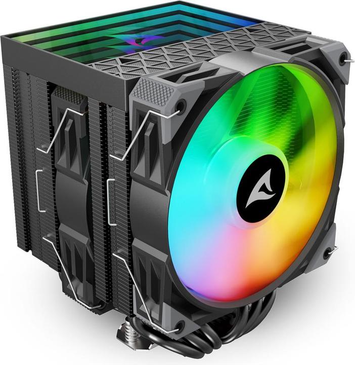 Actual product image Sharkoon A60 RGB Black Air Cooler (159 mm)