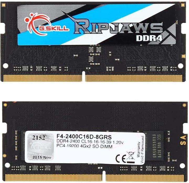Actual product image G.Skill Ripjaws (2 x 4GB, 2400 MHz, DDR4-RAM, SO-DIMM)