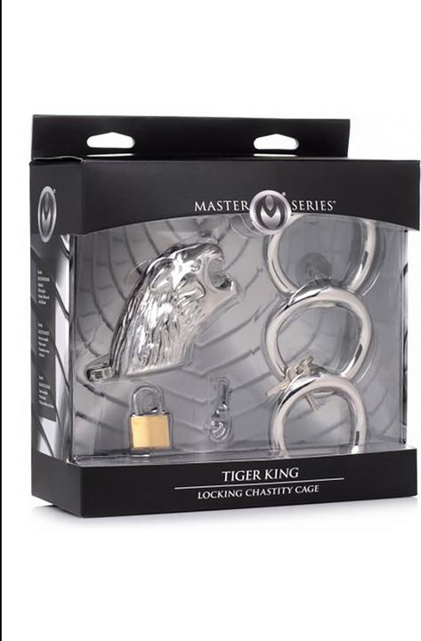 Actual product image Master Series Tiger King Cock Cage With Lock