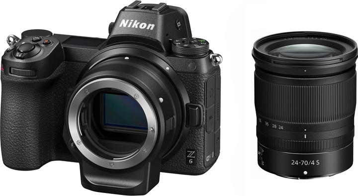 Immagine prodotto Nikon Z 6 Kit 24-70mm  + adattatore per obiettivi FTZ (24 - 70 mm, 24.50 Mpx, Full frame / FX)