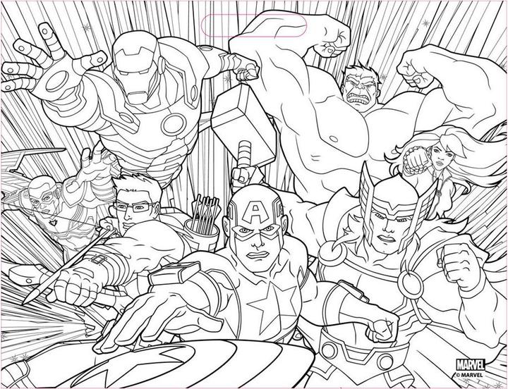 Immagine prodotto No Name Blocco da disegno Avengers con adesivi e 3 matite colorate, 40 fogli