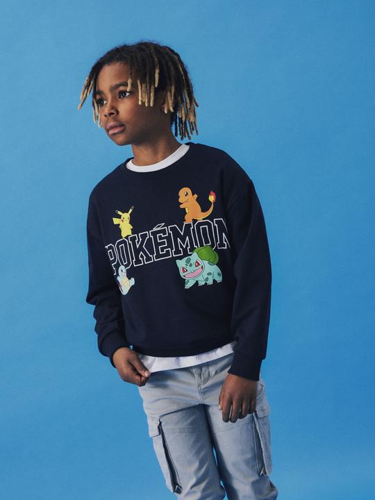 Actual product image Name it Nkmday Pokemon Nreg Sweat Bru Noos Sky (146)