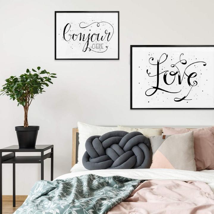 Actual product image Trenddeko Handlettering Love - white (50 x 40 cm)
